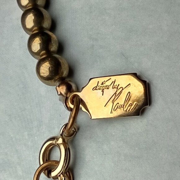 👍 5 for $20 Designed By Paula Branded Pink and Gold Tone Beaded Necklace - Picture 3 of 3